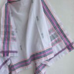 White Handwoven Limbdi woolen Shawl