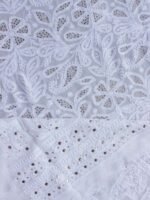 White Mukaish Chikankari Kurta-dupatta set - Image 2