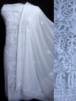 White Mukaish Chikankari Kurta-dupatta set