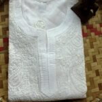 White paisley Chikankari embroidered Ladies kurta