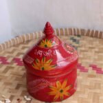 White, Yellow Red wooden Sindur Dani