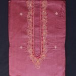 Wine-Red silk Kurta Fabric for Men