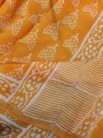 Yellow Block-Printed Chanderi dupatta - Image 2