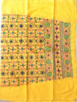 Yellow Fulkari Cotton Salwar Fabric - Image 2