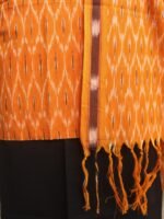 Yellow and Black Pochampally Ikkat Cotton 3pc suit - Image 2