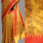 Yellow and Red Banarasi Saree