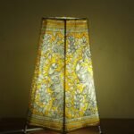 Yellow Peacocks, Tholu Bommalata Table Lamp