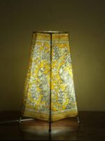 Yellow Peacocks, Tholu Bommalata Table Lamp