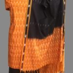 Yellow and Black Pochampally Ikkat Cotton 3pc suit