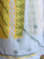 Yellow and white chikankari 3pc Ladies Suit - Image 2