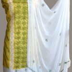 Yellow and white chikankari 3pc Ladies Suit