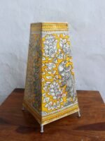 Yellow Peacocks, Tholu Bommalata Table Lamp - Image 2