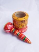 Yellow long wooden Sindoor-dani - Image 2