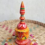 Yellow long wooden Sindoor-dani