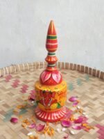 Yellow long wooden Sindoor-dani