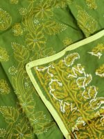 Green and Yellow Chikankari Kurti - Image 3