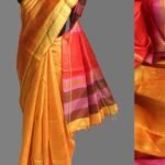 Red and Yellow Bhagalpuri Dupion Silk Sari