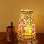 Yellow Fishes Tholu Bommalata Lamp- Penstand Set