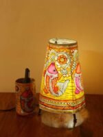 Yellow Fishes Tholu Bommalata Lamp- Penstand Set
