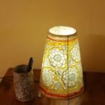Yellow flowers, Tholu Bommalata Lamps, Pen-stand