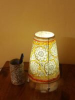 Yellow flowers, Tholu Bommalata Lamps, Pen-stand