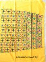 Yellow Fulkari Salwar Fabric - Image 2