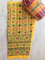 Yellow Fulkari Salwar Fabric