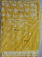 Yellow Georgette Chikankari Sari - Image 4