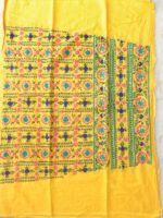 Yellow Phulkari cotton Salwar Fabric - Image 2