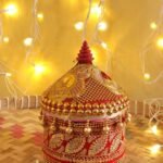 Zari Lace medium wooden Sindur-dani