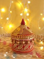 Zari Lace medium wooden Sindur-dani