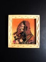 Sand painting on Square wooden coaster set - Image 2
