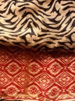 Black and Red Block-Printed Silk-cotton suit - Image 2