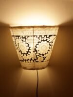 Black, Handmade Tholu Bommalata Wall Lamp
