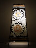 Black and white big Tholu-Bommalata Table-lamp - Image 2