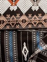 Black and white Loom woven poly-cotton Shawl - Image 3