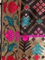 Black meenakari Banarasi art-silk Dupatta - Image 3