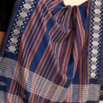 Blue and white poly-cotton Shawl
