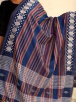 Blue and white poly-cotton Shawl