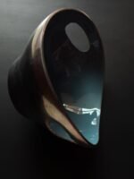 Blue Enameled Metal Serving Bowl - Image 3