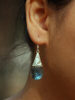 Handmade Blue Stone fitted Earrings - Image 3