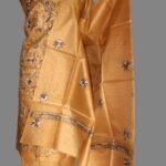 Blue Kaanthawork on Beige Art-Silk Ladies Suit Set