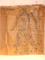 Blue Kaanthawork on Beige Art-Silk Ladies Suit Set - Image 3