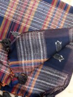 Blue and white poly-cotton Shawl - Image 2