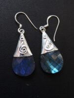Handmade Blue Stone fitted Earrings - Image 2
