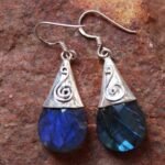 Handmade Blue Stone fitted Earrings