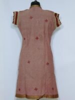 Brick red Chikankari cotton Ladies Kurti - Image 2