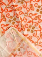 Orange and Brown Screen-printed art-chanderi Dupatta - Image 2