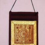 Brown Banarasi brocade bag