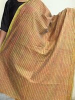 Chartreuse green Block-Printed Kanthaa Silk dupatta